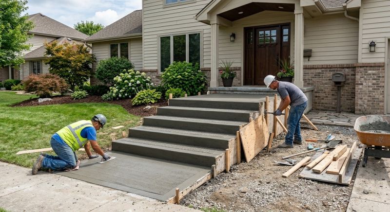 Concrete Steps Pouring in Sacramento, CA